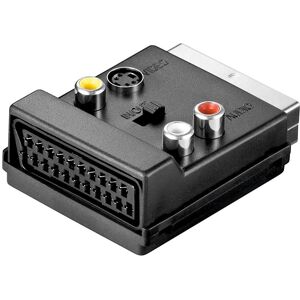 Goobay Adaptateur péritel vers vidéo composite et S-vidéo, IN/OUT, avec passage péritel, Adaptateur audio, Noir - Publicité Goobay Adaptateur péritel vers vidéo composite et S-vidéo, IN/OUT, avec passage péritel, Adaptateur audio, Noir - Publicité