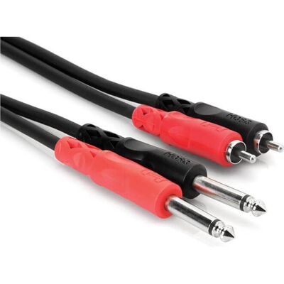 Hosa Technology CPR-202 Câble audio 2 m 2 x RCA 2 x 6.35mm TS Noir (2 m, Câbles Cinch), Câble audio - Publicité Hosa Technology CPR-202 Câble audio 2 m 2 x RCA 2 x 6.35mm TS Noir (2 m, Câbles Cinch), Câble audio - Publicité