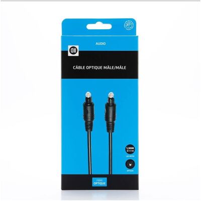 D2 Diffusion Câble Audio Optique Toslink compatible vers Toslink + Adaptateur jack 3.5mm 1,5m (1.50 m, Câble Toslink), Câble audio - Publicité D2 Diffusion Câble Audio Optique Toslink compatible vers Toslink + Adaptateur jack 3.5mm 1,5m (1.50 m, Câble Toslink), Câble audio - Publicité