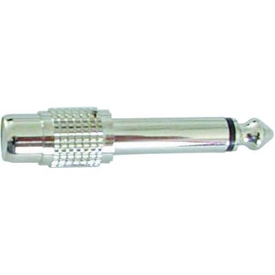 Adaptateur RCA/jack 6.3 mm (Adaptateur angulaire), Adaptateur audio, Argent - Publicité Adaptateur RCA/jack 6.3 mm (Adaptateur angulaire), Adaptateur audio, Argent - Publicité