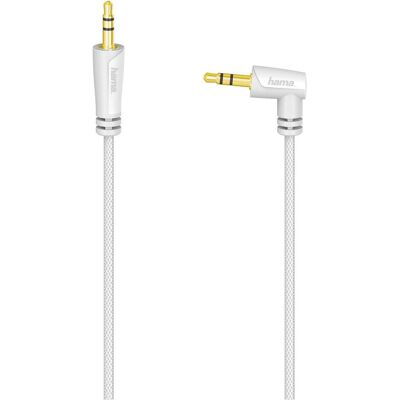 Hama Blanc 2m Câble audio 3,5mm - Stéréo, Angulé - Publicité Hama Blanc 2m Câble audio 3,5mm - Stéréo, Angulé - Publicité