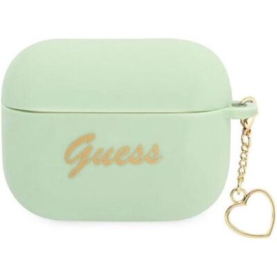 Étui en silicone Guess pour AirPods Pro - Vert - Protection pour écouteurs - Publicité Étui en silicone Guess pour AirPods Pro - Vert - Protection pour écouteurs - Publicité