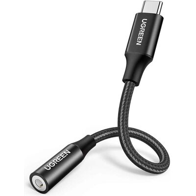 Ugreen - Audio Cable Adapter AV142 (70858) - Type-C to Jack 3.5mm, 10cm - Black (Adaptateur jack), Adaptateur audio, Noir - Publicité Ugreen - Audio Cable Adapter AV142 (70858) - Type-C to Jack 3.5mm, 10cm - Black (Adaptateur jack), Adaptateur audio, Noir - Publicité