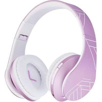 Casque PowerLocus P2 pour enfants - Rose & Blanc - Sans fil & avec fil - Publicité Casque PowerLocus P2 pour enfants - Rose & Blanc - Sans fil & avec fil - Publicité