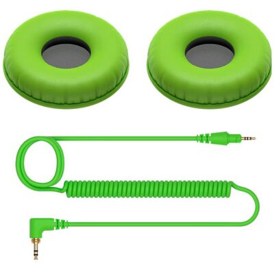 DJ HC-CP08-G (Pioneer DJ HDJ-CUE1), Pièces de rechange casque + écouteurs, Vert - Publicité DJ HC-CP08-G (Pioneer DJ HDJ-CUE1), Pièces de rechange casque + écouteurs, Vert - Publicité