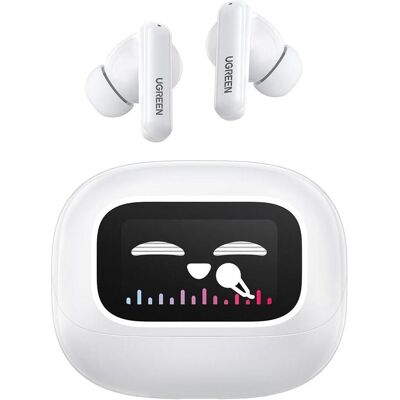 Ugreen Earphones TWS EchoBuds HiTune T6 Magic (white) (ANC, 6 h, Sans fil), Écouteurs, Blanc - Publicité Ugreen Earphones TWS EchoBuds HiTune T6 Magic (white) (ANC, 6 h, Sans fil), Écouteurs, Blanc - Publicité