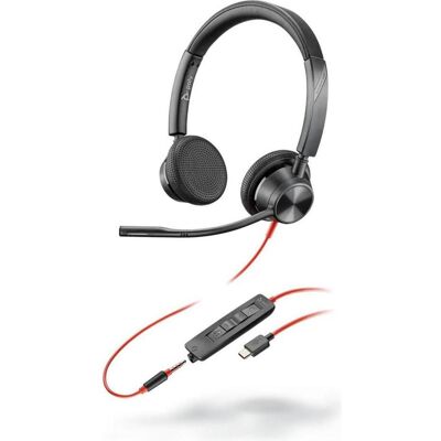 HP Poly Blackwire 3325 Microsoft (Filaire, USB-C, Les équipes Microsoft), Casque micro de bureau, Noir - Publicité HP Poly Blackwire 3325 Microsoft (Filaire, USB-C, Les équipes Microsoft), Casque micro de bureau, Noir - Publicité