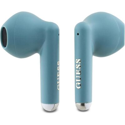 Écouteurs sans fil Guess turquoise - TWS étanche avec boîtier de charge - Publicité Écouteurs sans fil Guess turquoise - TWS étanche avec boîtier de charge - Publicité