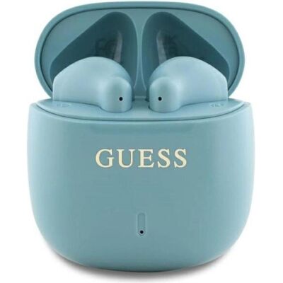 Écouteurs sans fil Guess turquoise - TWS étanche avec boîtier de charge - Publicité Écouteurs sans fil Guess turquoise - TWS étanche avec boîtier de charge - Publicité