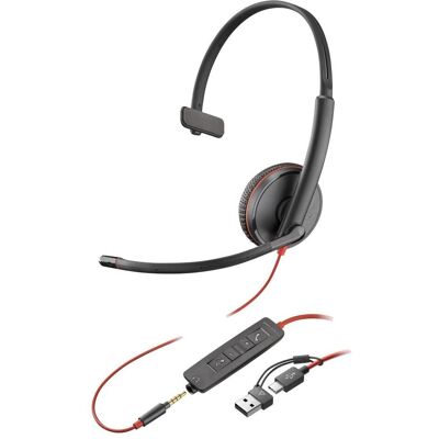 HP Poly Blackwire 3215 Monaural USB-C (Filaire, USB-C), Casque micro de bureau, Noir - Publicité HP Poly Blackwire 3215 Monaural USB-C (Filaire, USB-C), Casque micro de bureau, Noir - Publicité