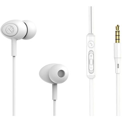 Casque intra-auriculaire filaire Tellur Basic Gamma - Blanc - Publicité Casque intra-auriculaire filaire Tellur Basic Gamma - Blanc - Publicité
