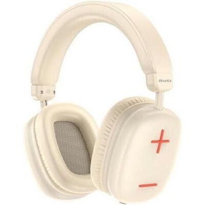 AWEI Casque - On-Ear, Beige, Repliable - Casque - Publicité AWEI Casque - On-Ear, Beige, Repliable - Casque - Publicité