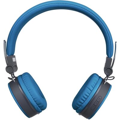 Streetz écouteurs Bluetooth pliables - BLEU - Publicité Streetz écouteurs Bluetooth pliables - BLEU - Publicité