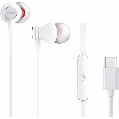 Casque intra-auriculaire Aiwa ESTM-50USB-C/WT - avec Microphone - USB Type-C - Blanc - Publicité Casque intra-auriculaire Aiwa ESTM-50USB-C/WT - avec Microphone - USB Type-C - Blanc - Publicité