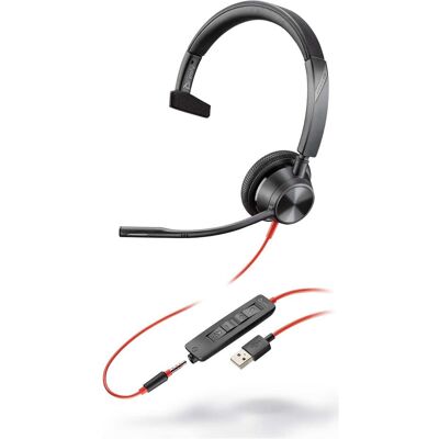 HP Poly Blackwire C3315 (Filaire, USB-A, Avaya, Cisco, Les équipes Microsoft, Skype), Casque micro de bureau, Noir - Publicité HP Poly Blackwire C3315 (Filaire, USB-A, Avaya, Cisco, Les équipes Microsoft, Skype), Casque micro de bureau, Noir - Publicité