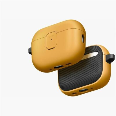 Uniq Case Clyde for AirPods Pro 3 gen yellow-grey (Manchon pour casque d'écoute), Étui pour écouteurs + casque, Gris, Jaune - Publicité Uniq Case Clyde for AirPods Pro 3 gen yellow-grey (Manchon pour casque d'écoute), Étui pour écouteurs + casque, Gris, Jaune - Publicité