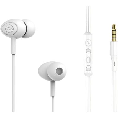 Casque intra-auriculaire filaire Tellur Basic Gamma - Blanc - Publicité Casque intra-auriculaire filaire Tellur Basic Gamma - Blanc - Publicité