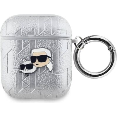 Karl Lagerfeld Etui pour AirPods 1/2 PU Karl imprimé et têtes de Choupette (Manchon pour casque d'écoute), Étui pour écouteurs + casque, Gris - Publicité Karl Lagerfeld Etui pour AirPods 1/2 PU Karl imprimé et têtes de Choupette (Manchon pour casque d'écoute), Étui pour écouteurs + casque, Gris - Publicité