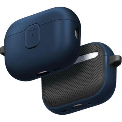 Uniq Case Clyde for AirPods Pro 3 gen blue-grey (Manchon pour casque d'écoute), Étui pour écouteurs + casque, Gris, Bleu - Publicité Uniq Case Clyde for AirPods Pro 3 gen blue-grey (Manchon pour casque d'écoute), Étui pour écouteurs + casque, Gris, Bleu - Publicité