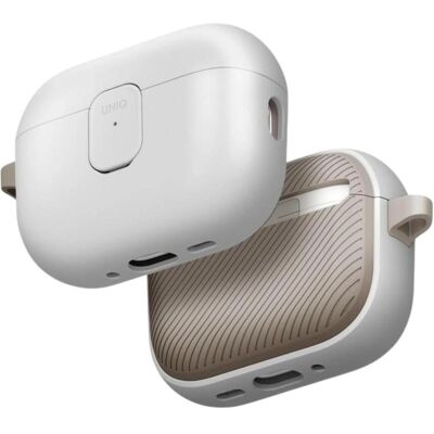 Uniq Case Clyde for AirPods Pro 3 gen grey-khaki (Manchon pour casque d'écoute), Étui pour écouteurs + casque, Beige, Gris - Publicité Uniq Case Clyde for AirPods Pro 3 gen grey-khaki (Manchon pour casque d'écoute), Étui pour écouteurs + casque, Beige, Gris - Publicité
