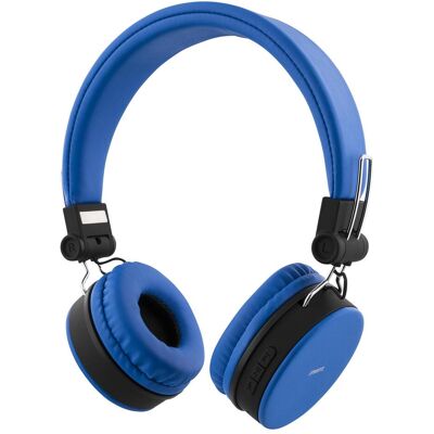 Streetz écouteurs Bluetooth pliables - BLEU - Publicité Streetz écouteurs Bluetooth pliables - BLEU - Publicité