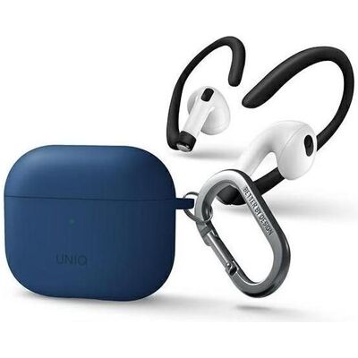 Coque en silicone Uniq pour AirPods 3 avec crochets d'oreille - Publicité Coque en silicone Uniq pour AirPods 3 avec crochets d'oreille - Publicité