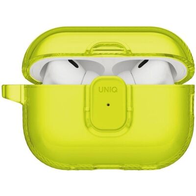 Uniq Case Glase Pro for AirPods Pro 3 Lock Case yellow (Manchon pour casque d'écoute), Étui pour écouteurs + casque, Jaune - Publicité Uniq Case Glase Pro for AirPods Pro 3 Lock Case yellow (Manchon pour casque d'écoute), Étui pour écouteurs + casque, Jaune - Publicité