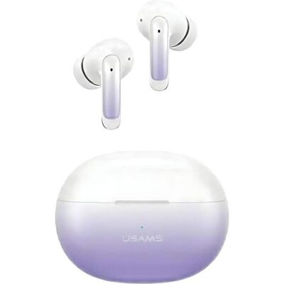 Écouteurs sans fil dégradé violet et bleu Usams - Bluetooth 5.3, ENC - Publicité Écouteurs sans fil dégradé violet et bleu Usams - Bluetooth 5.3, ENC - Publicité