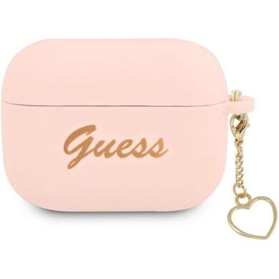 Coque silicone Guess rose pour AirPods Pro - Étui écouteurs - Publicité Coque silicone Guess rose pour AirPods Pro - Étui écouteurs - Publicité