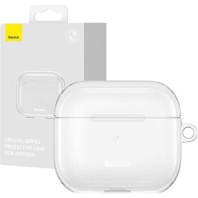 Baseus Etui transparent en cristal pour AirPods 3 (Manchon pour casque d'écoute), Étui pour écouteurs + casque, Transparent - Publicité Baseus Etui transparent en cristal pour AirPods 3 (Manchon pour casque d'écoute), Étui pour écouteurs + casque, Transparent - Publicité