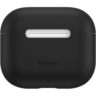 Baseus Super Thin Silica Gel Case For Pods2021Black (Manchon pour casque d'écoute), Étui pour écouteurs + casque, Noir - Publicité Baseus Super Thin Silica Gel Case For Pods2021Black (Manchon pour casque d'écoute), Étui pour écouteurs + casque, Noir - Publicité
