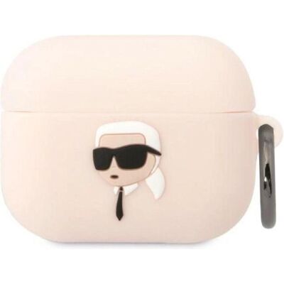 Modèle Karl Lagerfeld KLAPRUNIKP Étui Rose pour AirPods Pro avec Tête de Karl 3D - Publicité Modèle Karl Lagerfeld KLAPRUNIKP Étui Rose pour AirPods Pro avec Tête de Karl 3D - Publicité