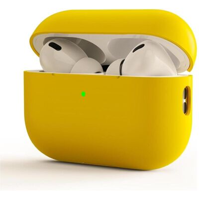 Screenguard Étui en silicone liquide pour Apple Airpods Pro (2022) (Manchon pour casque d'écoute), Étui pour écouteurs + casque, Jaune - Publicité Screenguard Étui en silicone liquide pour Apple Airpods Pro (2022) (Manchon pour casque d'écoute), Étui pour écouteurs + casque, Jaune - Publicité