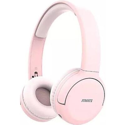 Casque Bluetooth Streetz Bt210 - Microphone - Pliable - Rose - Publicité Casque Bluetooth Streetz Bt210 - Microphone - Pliable - Rose - Publicité