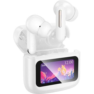 Hoco Wireless headphones wireless earphones bluetooth with touch screen TWS EQ14 white (7 h, Sans fil), Écouteurs, Blanc - Publicité Hoco Wireless headphones wireless earphones bluetooth with touch screen TWS EQ14 white (7 h, Sans fil), Écouteurs, Blanc - Publicité