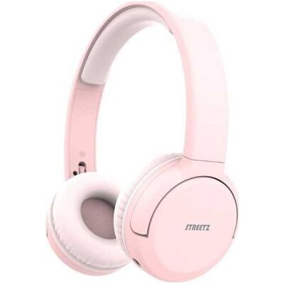 Casque Bluetooth Streetz Bt210 - Microphone - Pliable - Rose - Publicité Casque Bluetooth Streetz Bt210 - Microphone - Pliable - Rose - Publicité