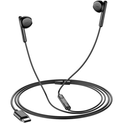 Hoco Wired headphones wire earphones Type C with microphone M93 black (Filaire), Écouteurs, Noir - Publicité Hoco Wired headphones wire earphones Type C with microphone M93 black (Filaire), Écouteurs, Noir - Publicité