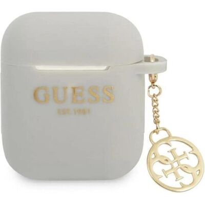 Coque silicone grise Guess pour AirPods Pro - Étui - Publicité Coque silicone grise Guess pour AirPods Pro - Étui - Publicité