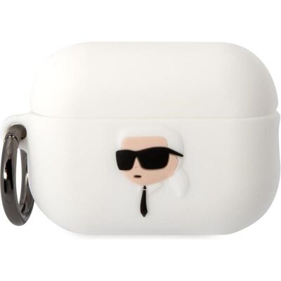 Coque en silicone Karl Lagerfeld KLAP2RUNIKH pour AirPods Pro 2 - Blanc - Étui et couverture - Publicité Coque en silicone Karl Lagerfeld KLAP2RUNIKH pour AirPods Pro 2 - Blanc - Étui et couverture - Publicité