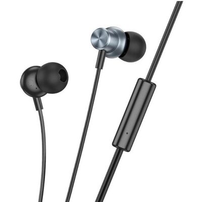 Hoco Wired headphones wire earphones Jack 3,5 mm with microphone M110 metal gray (Filaire), Écouteurs, Gris - Publicité Hoco Wired headphones wire earphones Jack 3,5 mm with microphone M110 metal gray (Filaire), Écouteurs, Gris - Publicité