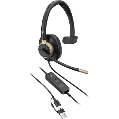 HP Poly Mission 815 (Filaire, USB-A, USB-C, Les équipes Microsoft), Casque micro de bureau, Noir - Publicité HP Poly Mission 815 (Filaire, USB-A, USB-C, Les équipes Microsoft), Casque micro de bureau, Noir - Publicité