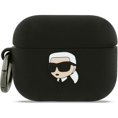 Karl Lagerfeld - Silicone Karl Head 3D (KLAP3RUNIKK) - Apple AirPods Pro 3 - Black (Manchon pour casque d'écoute), Étui pour écouteurs + casque, Noir - Publicité Karl Lagerfeld - Silicone Karl Head 3D (KLAP3RUNIKK) - Apple AirPods Pro 3 - Black (Manchon pour casque d'écoute), Étui pour écouteurs + casque, Noir - Publicité