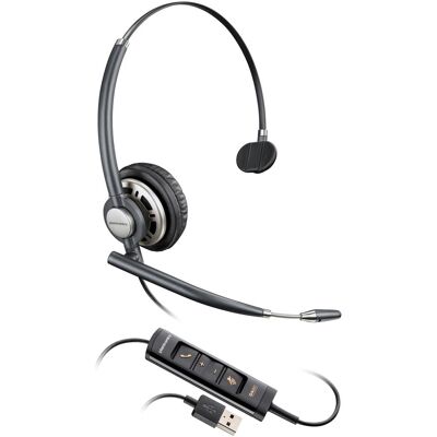 HP Poly EncorePro HW715 (Filaire, USB-A), Casque micro de bureau, Noir - Publicité HP Poly EncorePro HW715 (Filaire, USB-A), Casque micro de bureau, Noir - Publicité