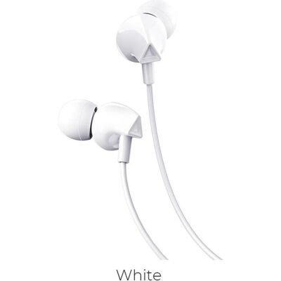 Écouteurs blancs Hoco M60 - In-ear, Microphone, Jack 3.5mm - Publicité Écouteurs blancs Hoco M60 - In-ear, Microphone, Jack 3.5mm - Publicité