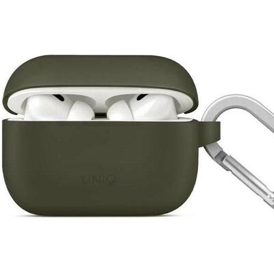 Coque en silicone Uniq Vencer AirPods Pro 2 - Vert mousse - Étui pour écouteurs sans fil - Publicité Coque en silicone Uniq Vencer AirPods Pro 2 - Vert mousse - Étui pour écouteurs sans fil - Publicité