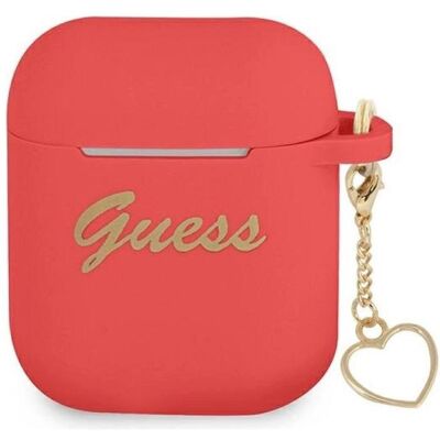 Étui en silicone Guess AirPods - Collection Cœur Rouge - Publicité Étui en silicone Guess AirPods - Collection Cœur Rouge - Publicité