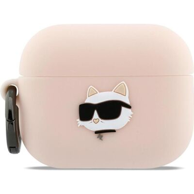 Karl Lagerfeld - Silicone Chaupette Head 3D (KLAP3RUNCHP) - Apple AirPods Pro 3 - Pink (Manchon pour casque d'écoute), Étui pour écouteurs + casque, Pink - Publicité Karl Lagerfeld - Silicone Chaupette Head 3D (KLAP3RUNCHP) - Apple AirPods Pro 3 - Pink (Manchon pour casque d'écoute), Étui pour écouteurs + casque, Pink - Publicité