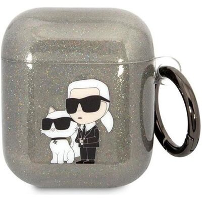 Coque Airpods Karl Lagerfeld - Noir/Glitter Noir - Protection Élégante - Publicité Coque Airpods Karl Lagerfeld - Noir/Glitter Noir - Protection Élégante - Publicité