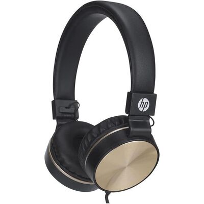 HP DHH-1206 noir / casque / microphone / 1,2 m / jack 3,5 mm (Filaire), Écouteurs, Or, Noir - Publicité HP DHH-1206 noir / casque / microphone / 1,2 m / jack 3,5 mm (Filaire), Écouteurs, Or, Noir - Publicité