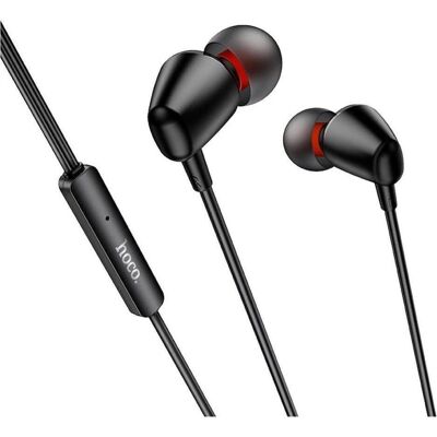 Hoco Wired headphones wire earphones Jack 3,5 mm with microphone M107 black (Filaire), Écouteurs, Noir - Publicité Hoco Wired headphones wire earphones Jack 3,5 mm with microphone M107 black (Filaire), Écouteurs, Noir - Publicité